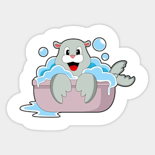 Seal in Bathtub Sticker